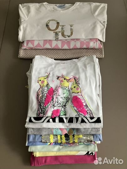 Пакетом вещи на девочку, р.140-146