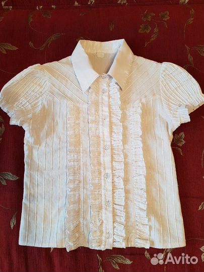 Рубашка белая детская для девочки