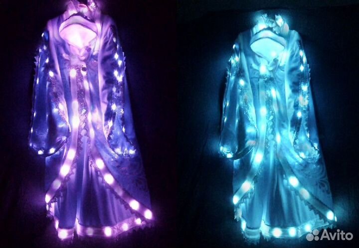 Святящийся костюм Мороза и Снегурочки модернизация