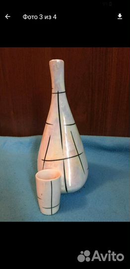 Фарфоровый штоф с стопкой-крышкой