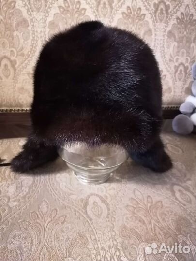 Шапка норковая женская черная