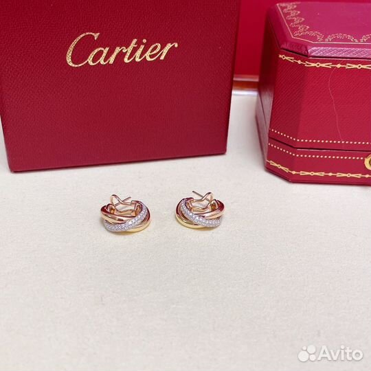 Cartier серьги из золота 750 пробы