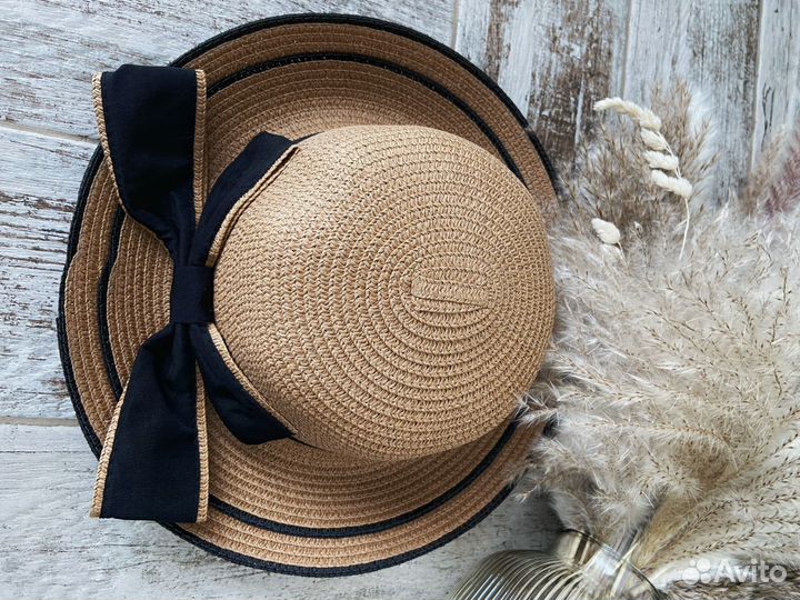 Шляпа женская летняя с бантом