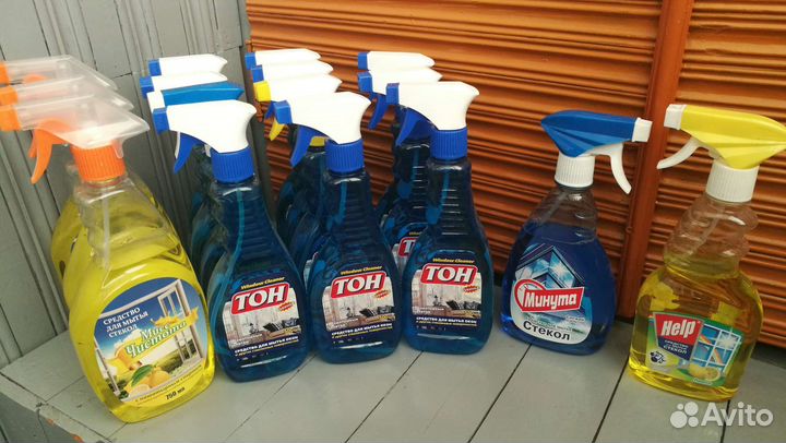 Средство для мытья стекол и санитарный гель для WC