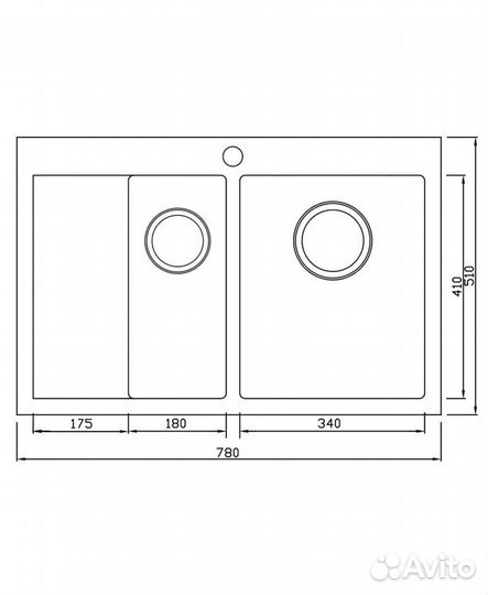 Мойка для кухни Seaman Eco Marino нержавеющая сталь SMB-7851DLS.A