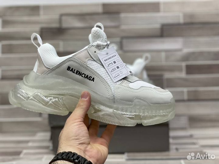 Кроссовки Balenciaga Triple-S Clear Sole White