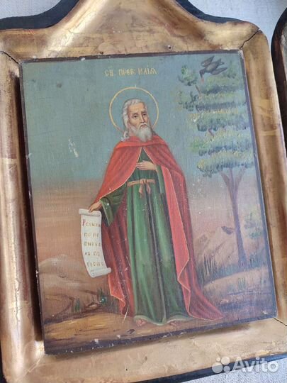 Икона. Именник. Илья пророк со свитком. 18 вв