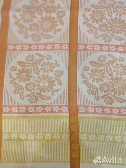 Скатерть лен СССР двухсторонний жаккард