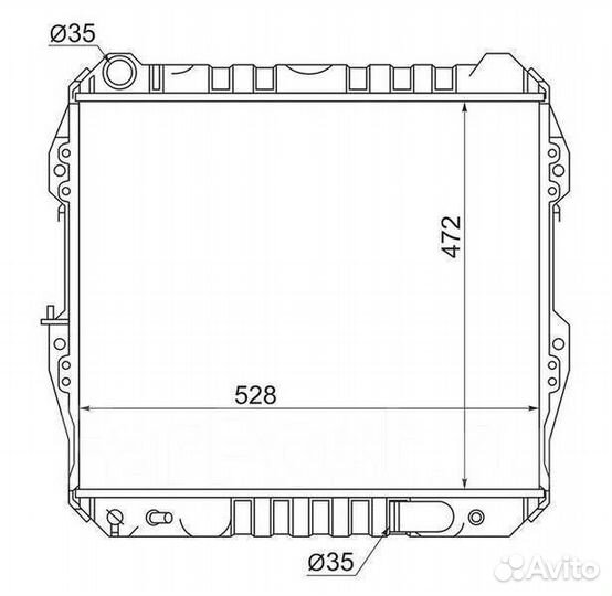 Радиатор охлаждения tomsun TO-47522A/3R Toyota Hia