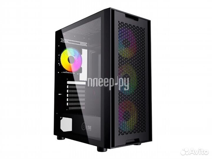 Powercase Alisio X4B ATX без бп Black caxb-L4