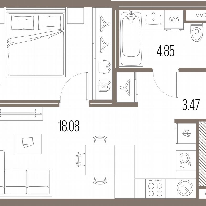 1-к. квартира, 38 м², 2/10 эт.