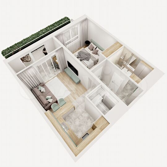 1-к. квартира, 45,1 м², 1/12 эт.