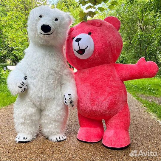 Ростовые Куклы на праздник, белый медведь, тедди