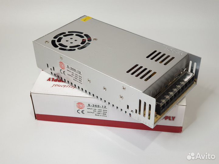 Блок питания 12V 30А металл