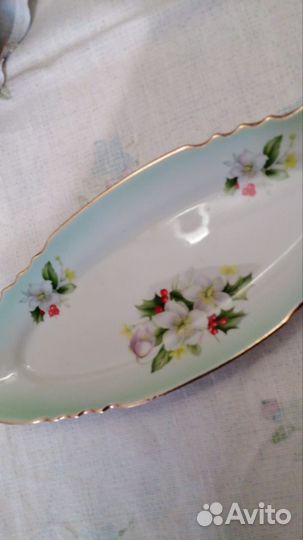 Овальное блюдо Дулево