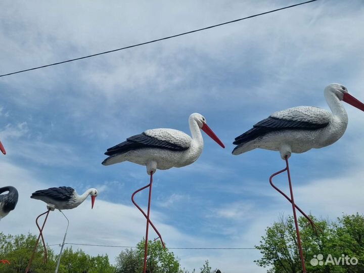 Садовые фигуры аист