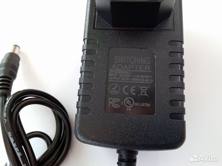 Зарядное устройство 26.5V 0.5A /500mA для пылесоса