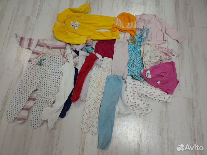 Вещи пакетом на девочку 60-68