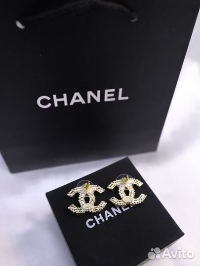 Серьги Chanel, шанель роскошные