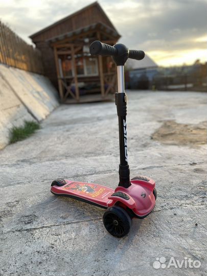 Самокат детский трехколесный светящиеся колеса