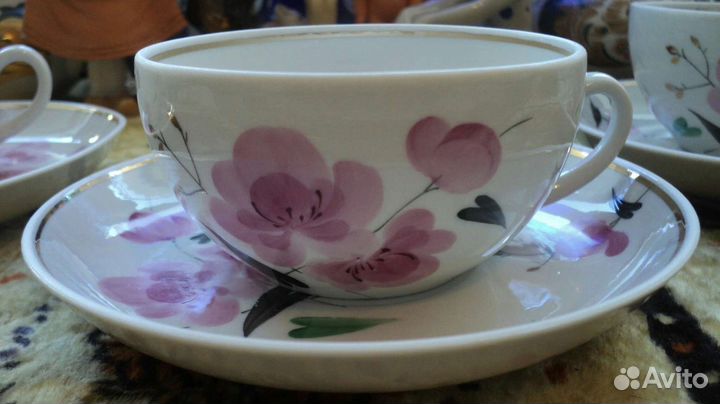 Фарфоровая чайная пара