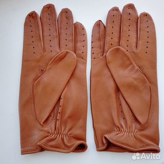 Перчатки женские кожаные