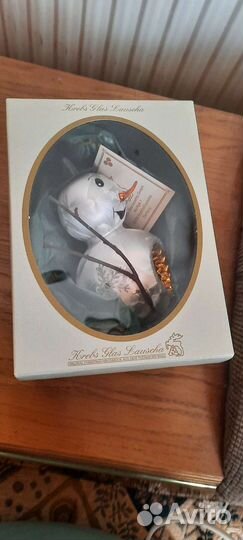 Новогодняя елочная игрушка Krebs glas снеговик
