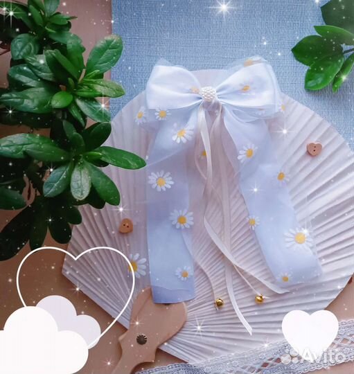 Бант для волос ручной работы