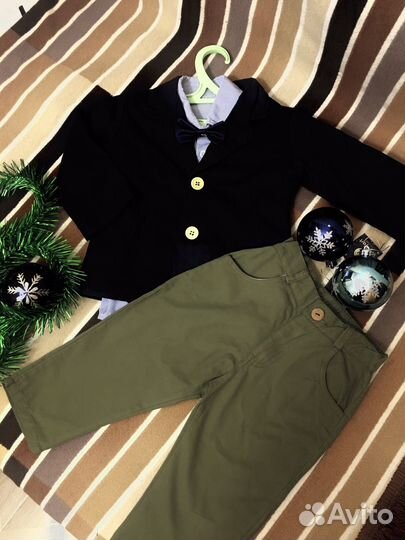 Пиджак, брюки,рубашка и бабочка