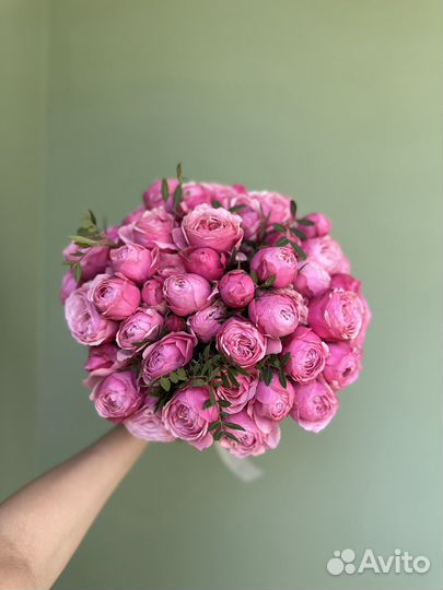 Кустовые пионовидные розы. Цветы и доставка