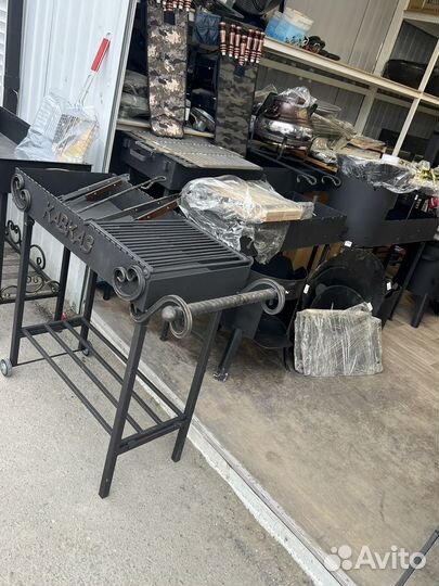 Мангал с печью под казан