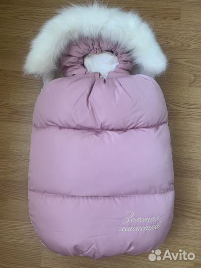 Зимний конверт в коляску на овчине