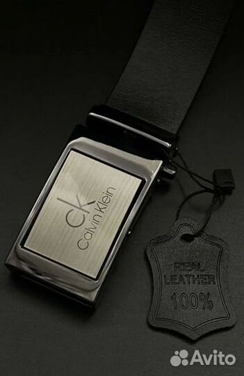 Мужской ремень кожаный Calvin Klein