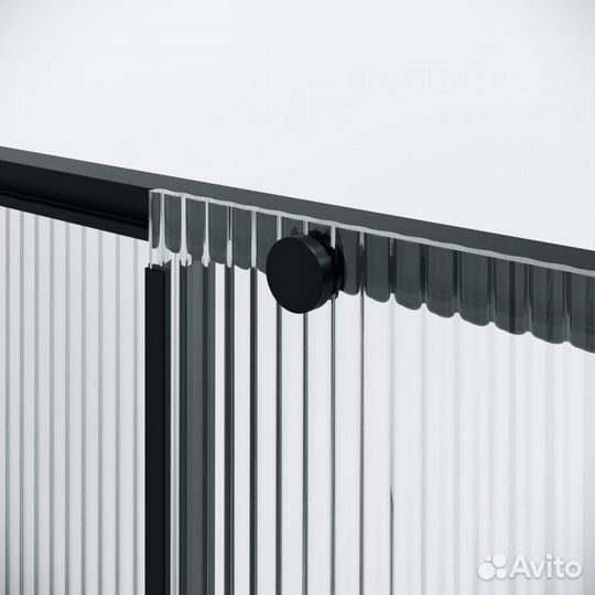 Душевая дверь Niagara Nova 120 NG-84-L12FHB профиль черный матовый/стекло рифленое