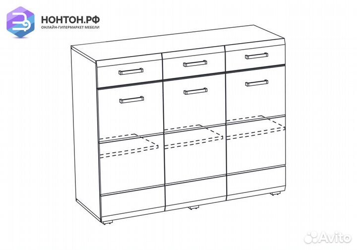 Комод Нэнси New белый глянец