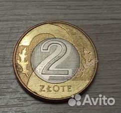 Монета 2 злотых 2014 г. Польша