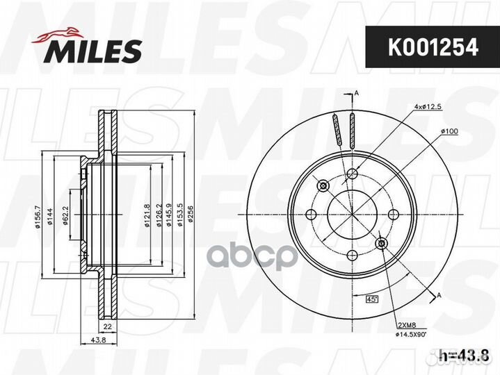 Диск тормозной KIA RIO III 11/hyundai solaris