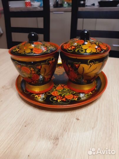Набор посуды хохлома