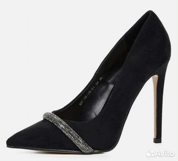 Туфли женские из искусственного велюра