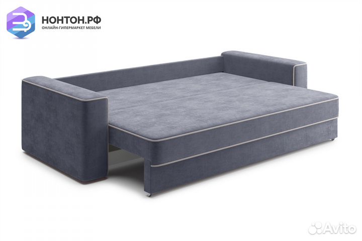 Диван еврокнижка Берген 3-х местный темно-серый