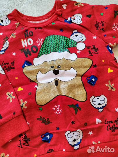 Новогодняя детская пижама clever