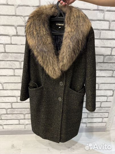 Пальто женское зимнее 48 50 бу