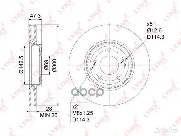 Диск тормозной hyundai iX35/sonata (NF) /KIA SPO