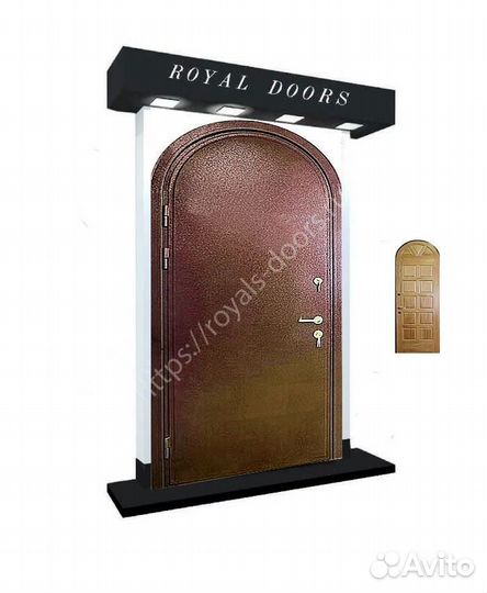 Арочная металлическая дверь