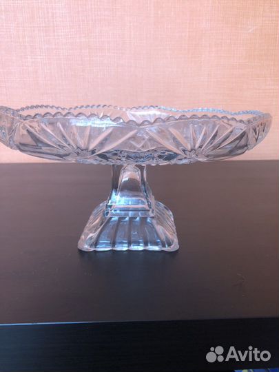 Ваза для фруктов хрусталь
