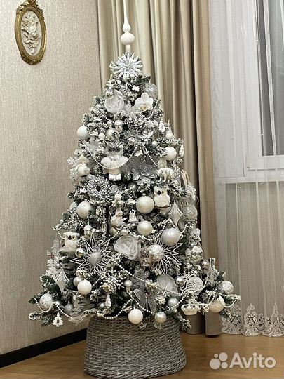 Елка искусственная заснеженная бу