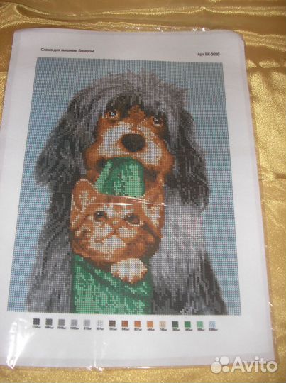 Схема на шëлке для бисера