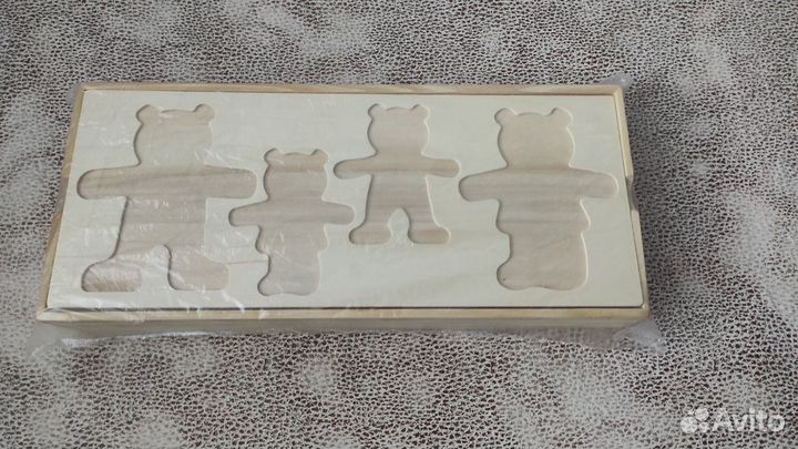 Пазл вкладыш мишки