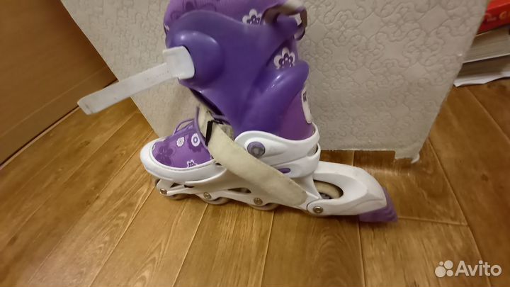 Роликовые коньки раздвижные, 33-37 размер