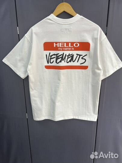 Футболка vetements hello оверсайз (хит 2024)